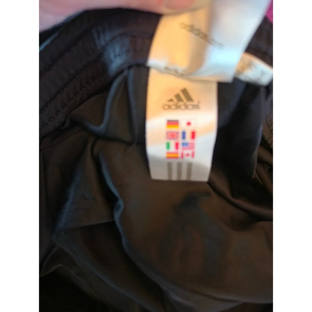 Adidas Mens Black White 3-Stripe Mesh Athletic Gym Shorts Medium